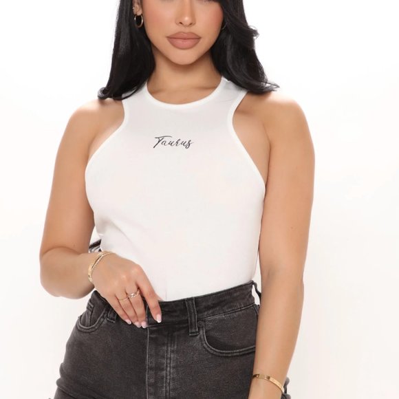 Taurus Sign Tank Top - White - Picture 7 of 7